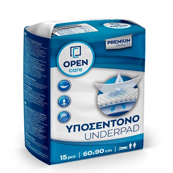 Open Care Premium Υποσέντονα 60X90 60 gr - Συσκευασία 15 τεμαχίων