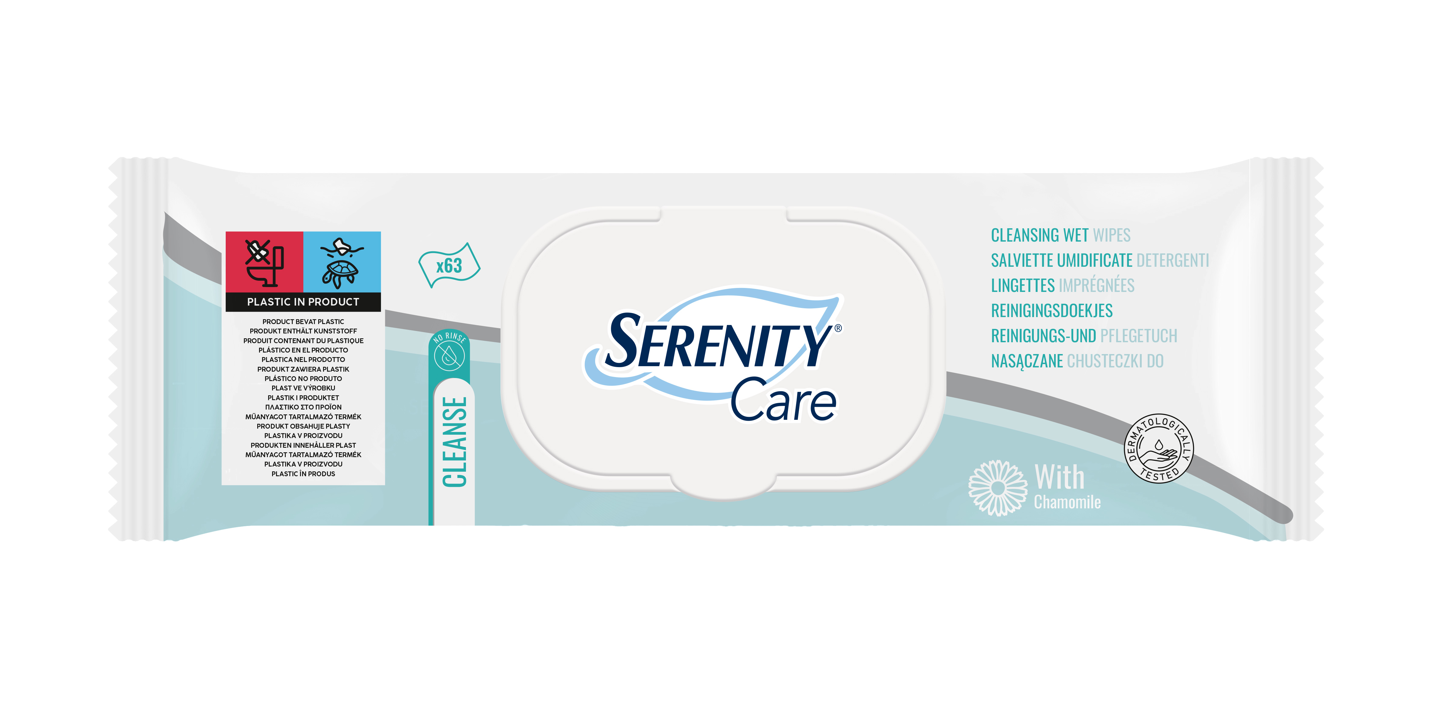 Serenity Care – Καθαριστικά Υγρά Μαντηλάκια - 63 τεμάχια