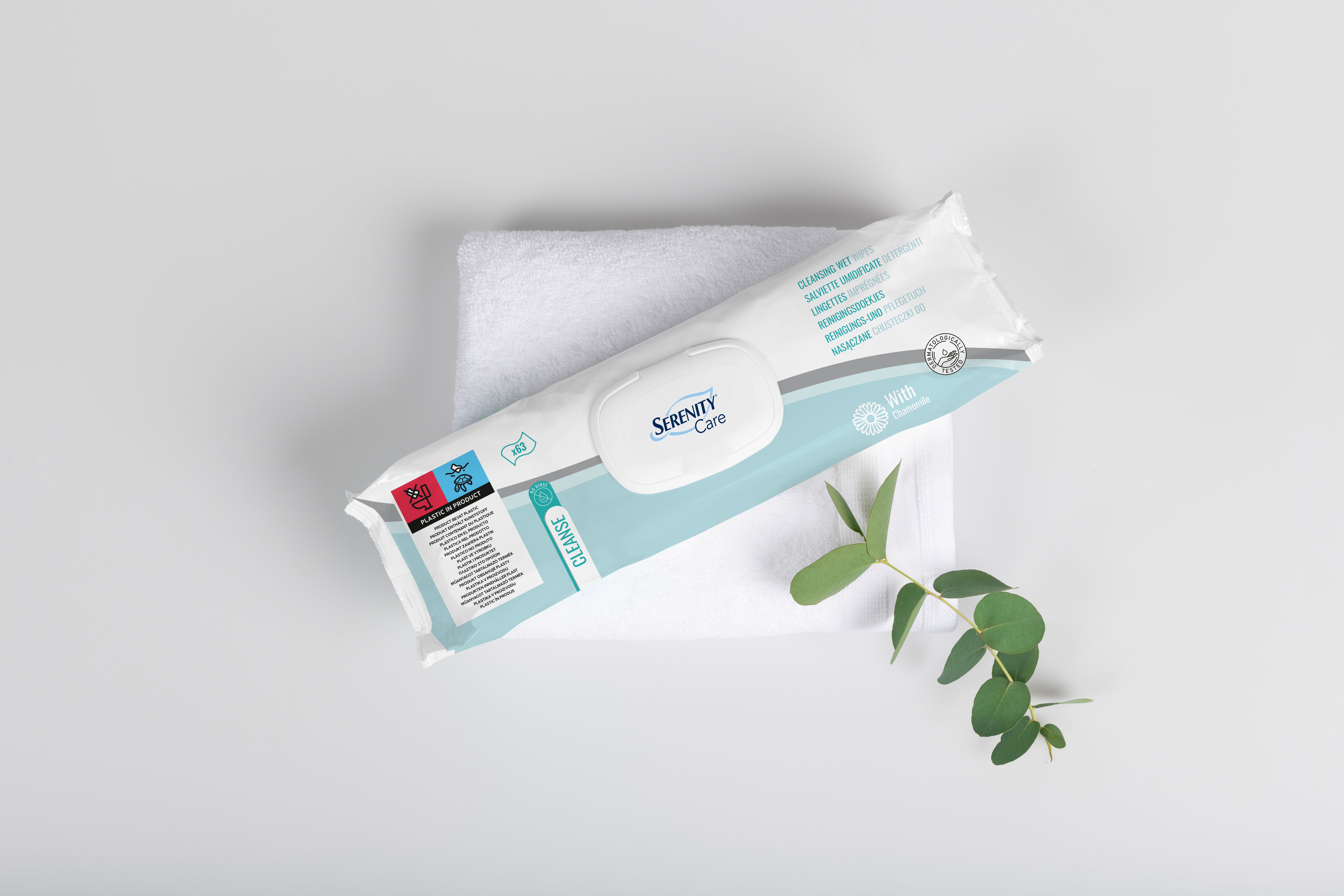 Serenity Care – Καθαριστικά Υγρά Μαντηλάκια - 63 τεμάχια