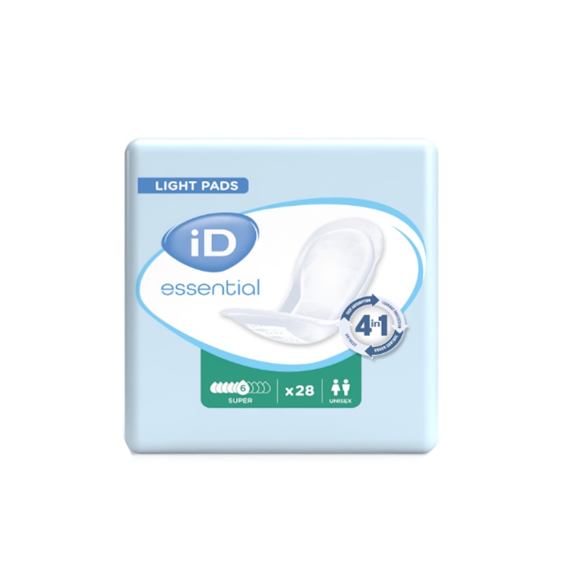 iD Σερβιέτες ακράτειας Essential Light Super N6 - 28 τεμάχια 