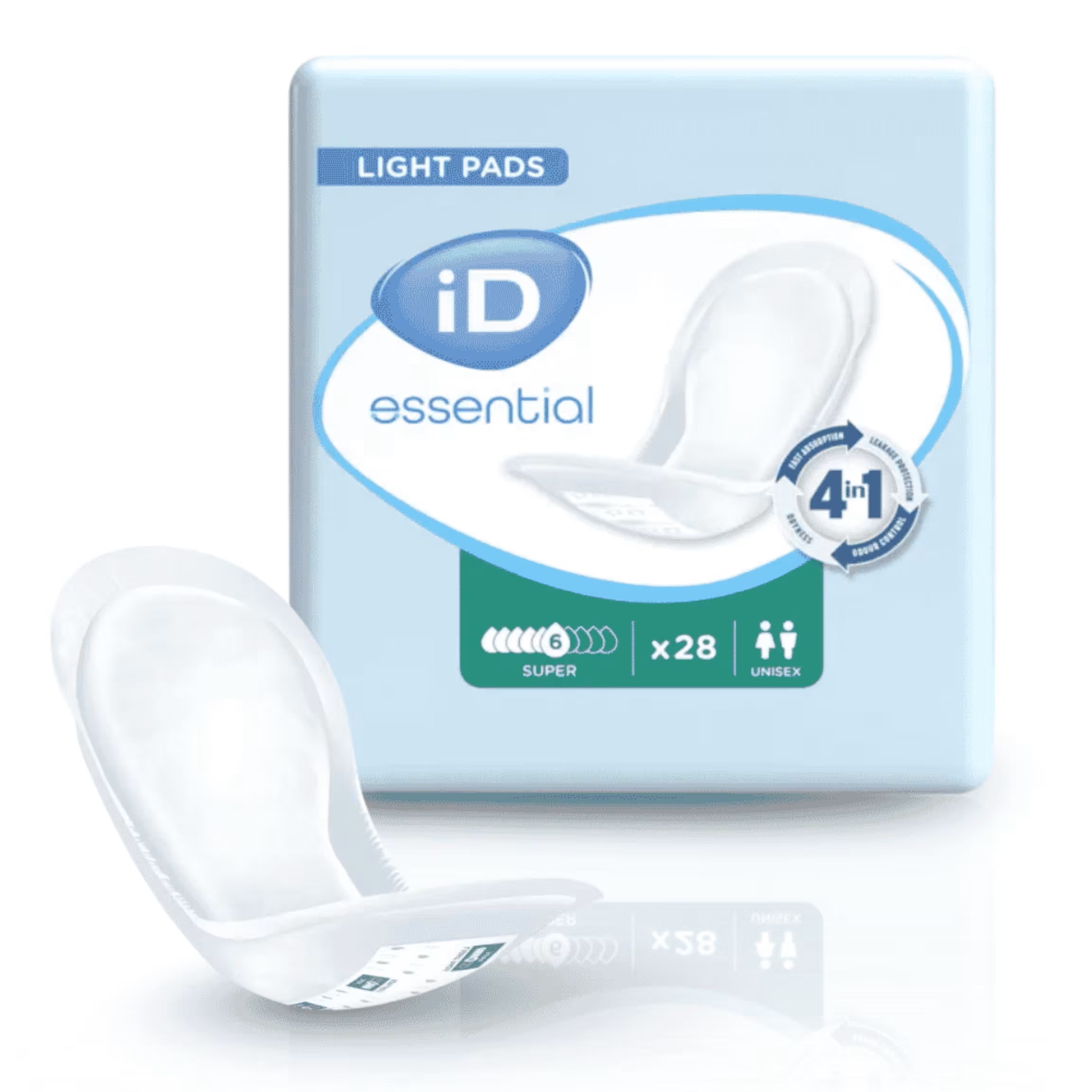 iD Σερβιέτες ακράτειας Essential Light Super N6 - 28 τεμάχια 