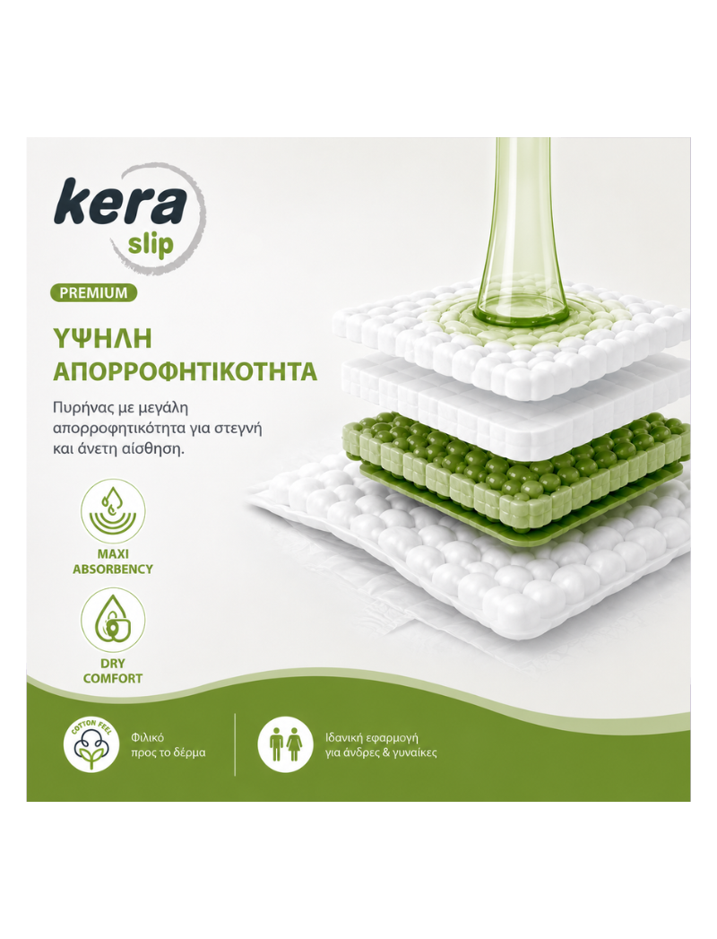 Kera Slip Premium Maxi Πάνα Ακράτειας Νύχτας Large 20 τεμάχια 