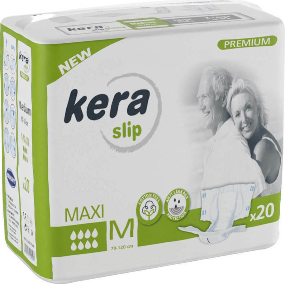 Kera Slip Premium Maxi Πάνα Ακράτειας Νύχτας Medium 20 τεμάχια Kera Slip Premium Maxi Πάνα Ακράτειας Νύχτας Medium 20 τεμάχια