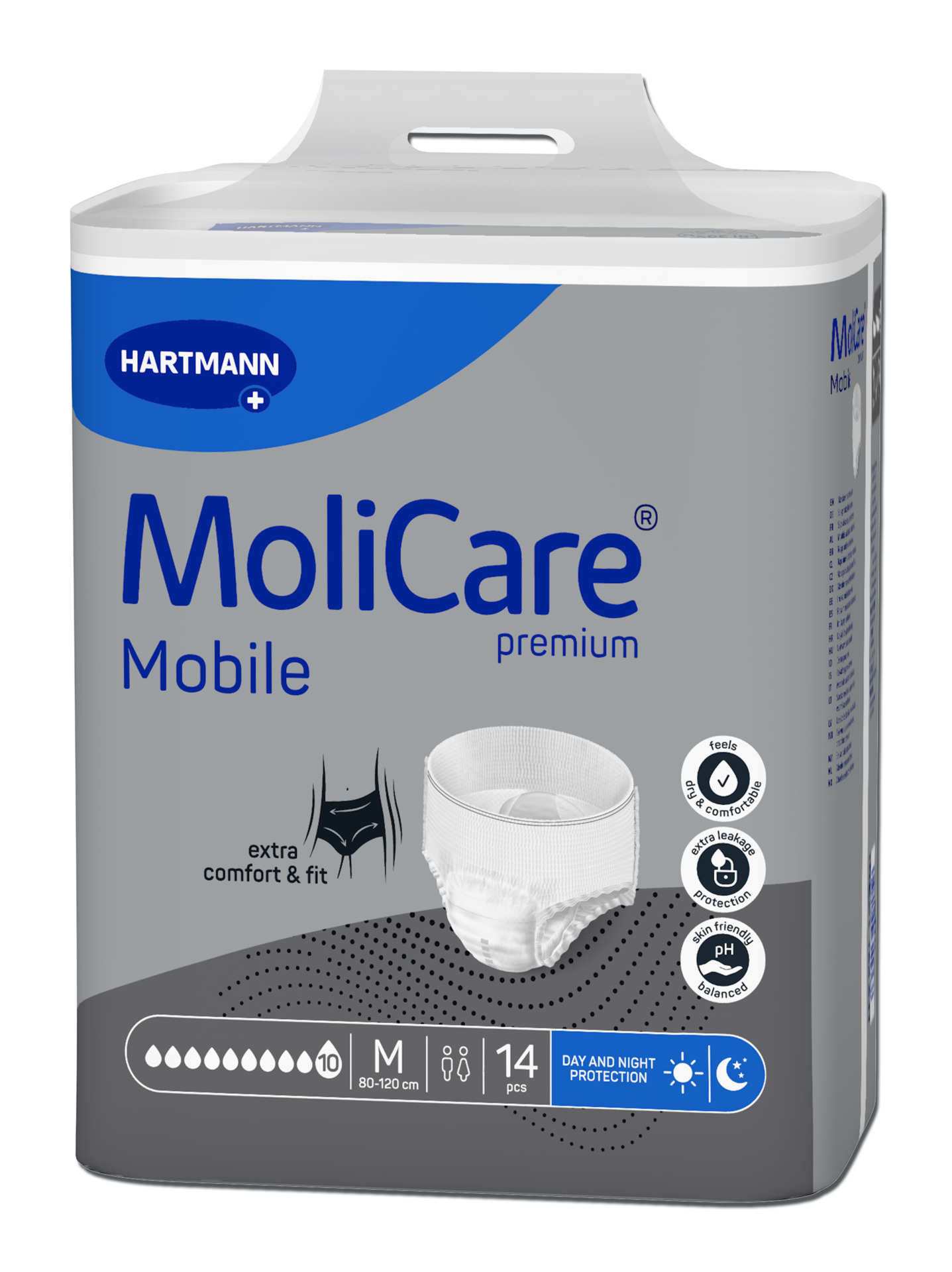 Hartmann Molicare premium Εσώρουχα ακράτειας 10 σταγόνες Medium (80 – 120 cm) 14 τεμάχια