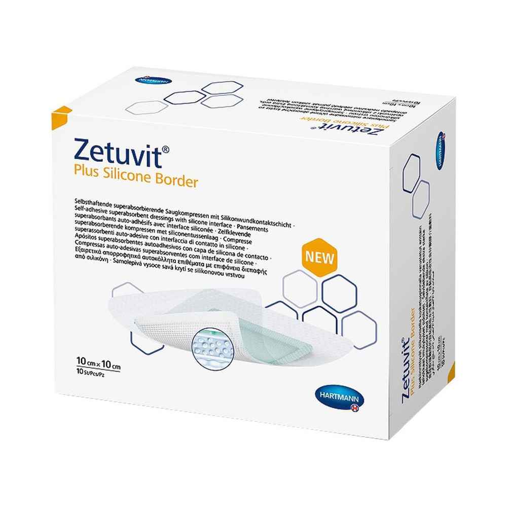 Hartmann Zetuvit Plus Silicone Border Επιθέματα Κατακλίσεων 10x10 cm 1 τεμάχιo Hartmann Zetuvit Plus Silicone Border Επιθέματα Κατακλίσεων 10x10 cm 1 τεμάχιo