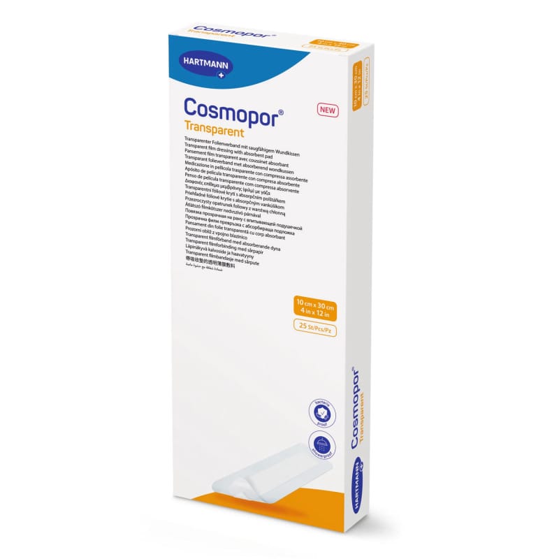 Hartmann Cosmopor Transparent Αδιάβροχο Διαφανές Επίθεμα Μεμβράνης με Γάζα 10x25cm 9010601 - τεμάχια 25 Hartmann Cosmopor Transparent Αδιάβροχο Διαφανές Επίθεμα Μεμβράνης με Γάζα 10x25cm 9010601 - τεμάχια 25