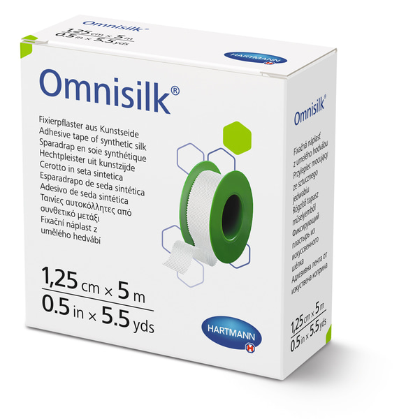 Hartmann Omnisilk ταινία στερέωσης από λευκό συνθετικό μετάξι 1.25 cm x 5 m 9004302