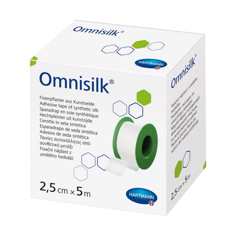 Hartmann Omnisilk ταινία στερέωσης από λευκό συνθετικό μετάξι 2.5 cm x 5 m 9004312 Hartmann Omnisilk ταινία στερέωσης από λευκό συνθετικό μετάξι 2.5 cm x 5 m 9004312