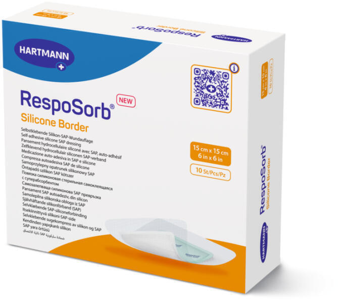 Hartmann Resposorb Silicone Border Αυτοκόλλητα Επιθέματα Κατακλίσεων 12.5x12.5 cm 1 τεμάχιo Hartmann Resposorb Silicone Border Αυτοκόλλητα Επιθέματα Κατακλίσεων 12.5x12.5 cm 1 τεμάχιo