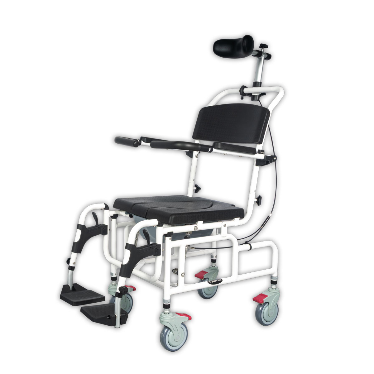 MOBIAK Αμαξίδιο με Δοχείο AQUA-RECLINING 43 cm 0805498 άσπρο/μαύρο MOBIAK Αμαξίδιο με Δοχείο AQUA-RECLINING 43 cm 0805498 άσπρο/μαύρο