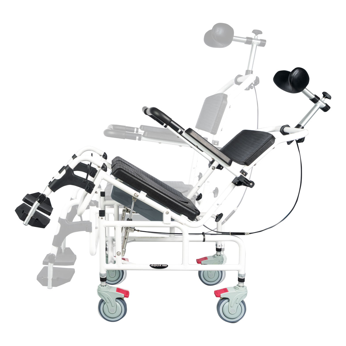 MOBIAK Αμαξίδιο με Δοχείο AQUA-RECLINING 43 cm 0805498 άσπρο/μαύρο MOBIAK Αμαξίδιο με Δοχείο AQUA-RECLINING 43 cm 0805498 άσπρο/μαύρο