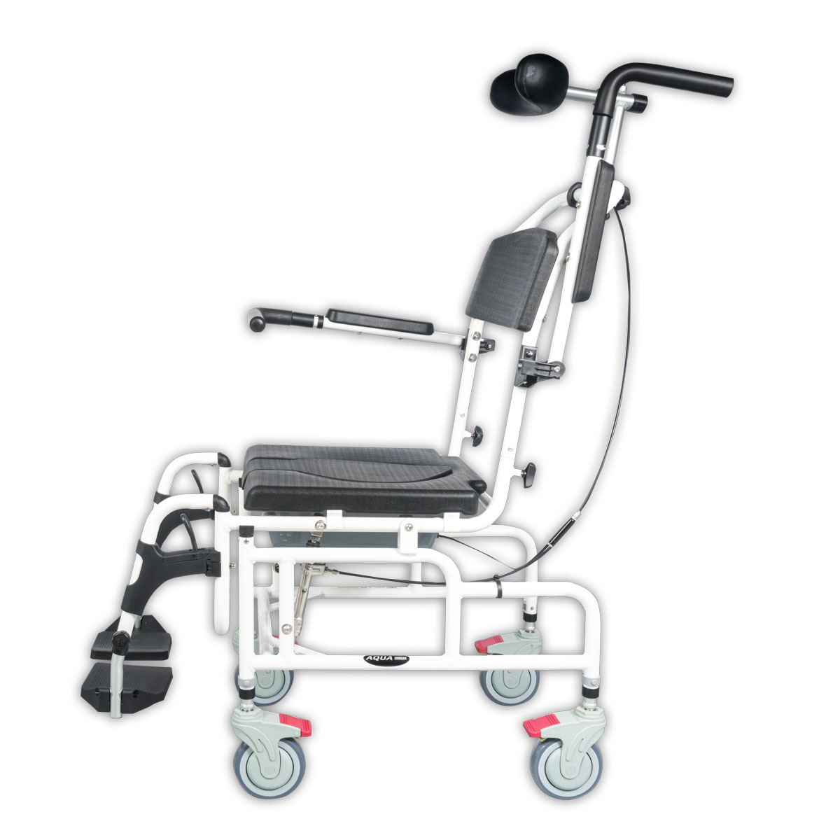 MOBIAK Αμαξίδιο με Δοχείο AQUA-RECLINING 43 cm 0805498 άσπρο/μαύρο MOBIAK Αμαξίδιο με Δοχείο AQUA-RECLINING 43 cm 0805498 άσπρο/μαύρο