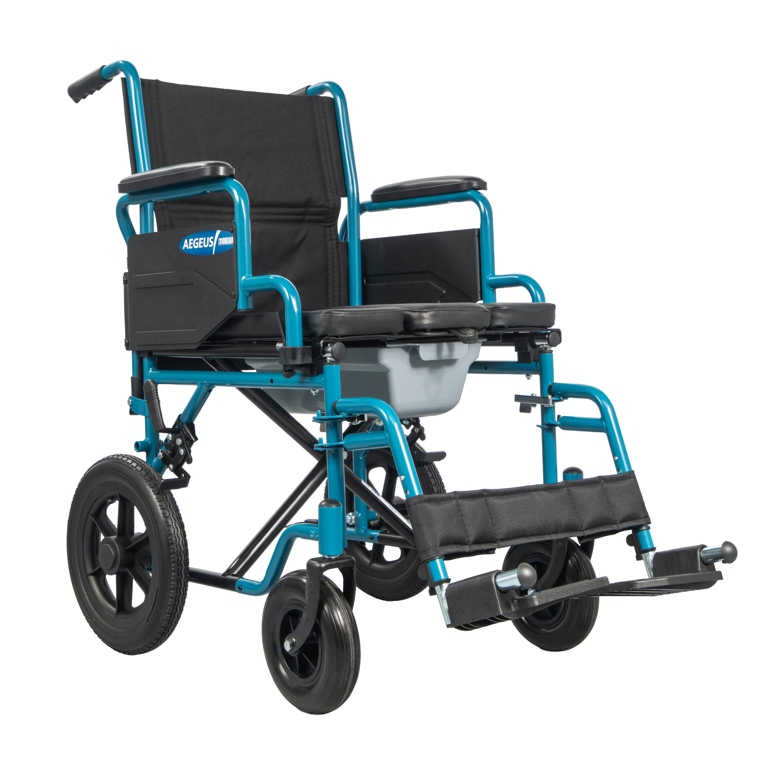 Αναπηρικό αμαξίδιο με δοχείο U-SHAPE “AEGEUS” 44 cm 0815020 Μαύρο-μπλε