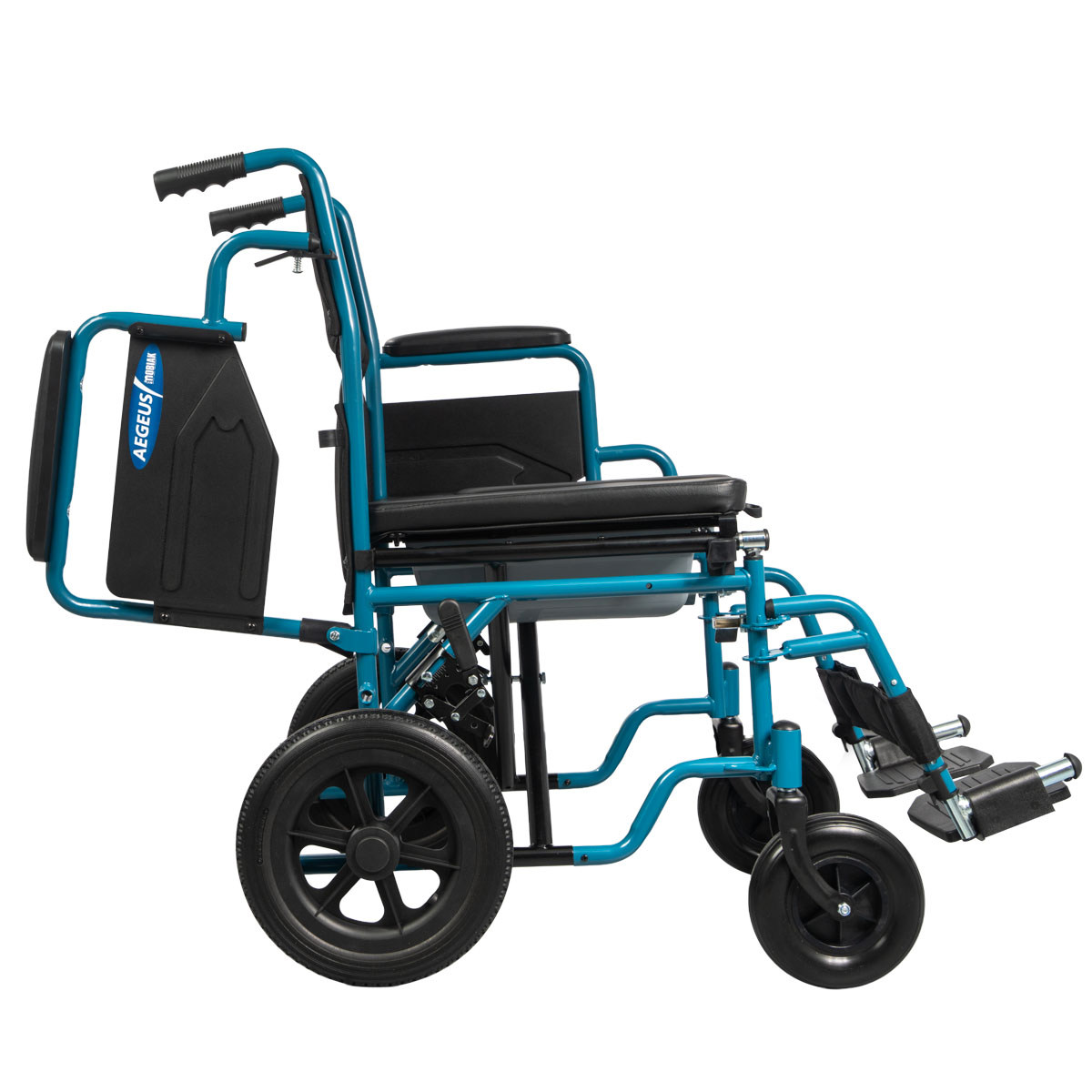 Αναπηρικό αμαξίδιο με δοχείο U-SHAPE “AEGEUS” 44 cm 0815020 Μαύρο-μπλε