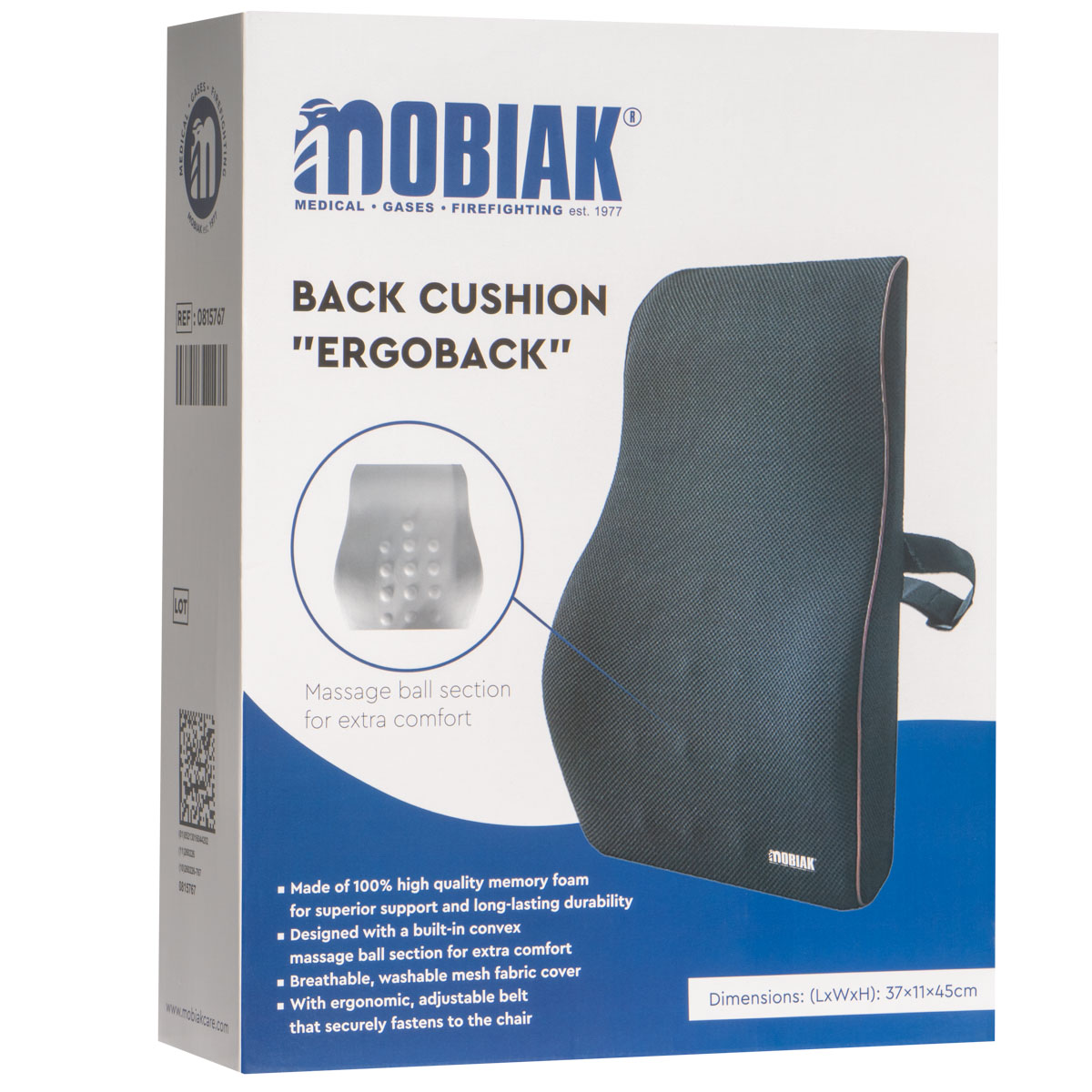 Μαξιλάρι Πλάτης "Ergoback" 0815767 Μαύρο