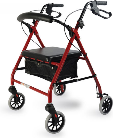 Περιπατητήρας ενηλίκων αλουμινίου Red Rollator MB.W0003