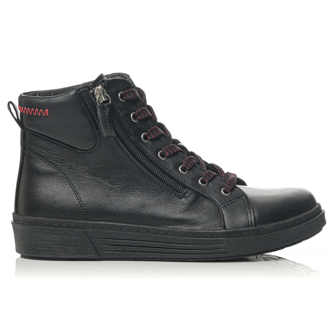 Safe Step Γυναικείο ανατομικό δερμάτινο μποτάκι PH4941 Μαύρο