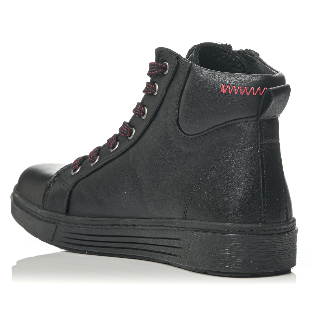 Safe Step Γυναικείο ανατομικό δερμάτινο μποτάκι PH4941 Μαύρο