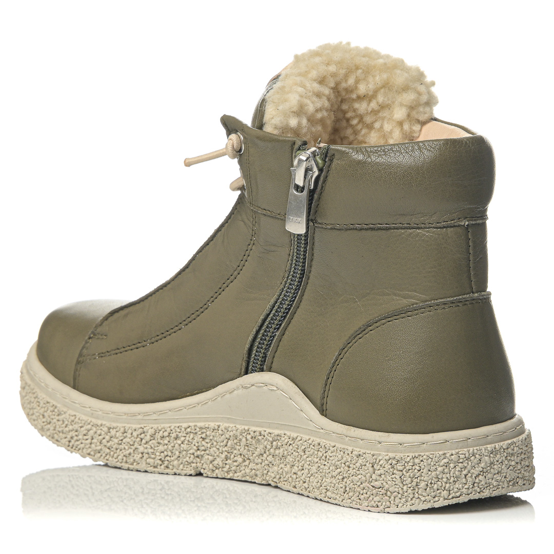 Safe Step Γυναικείο ανατομικό δερμάτινο μποτάκι PH4936 λαδί Safe Step Γυναικείο ανατομικό δερμάτινο μποτάκι PH4936 λαδί