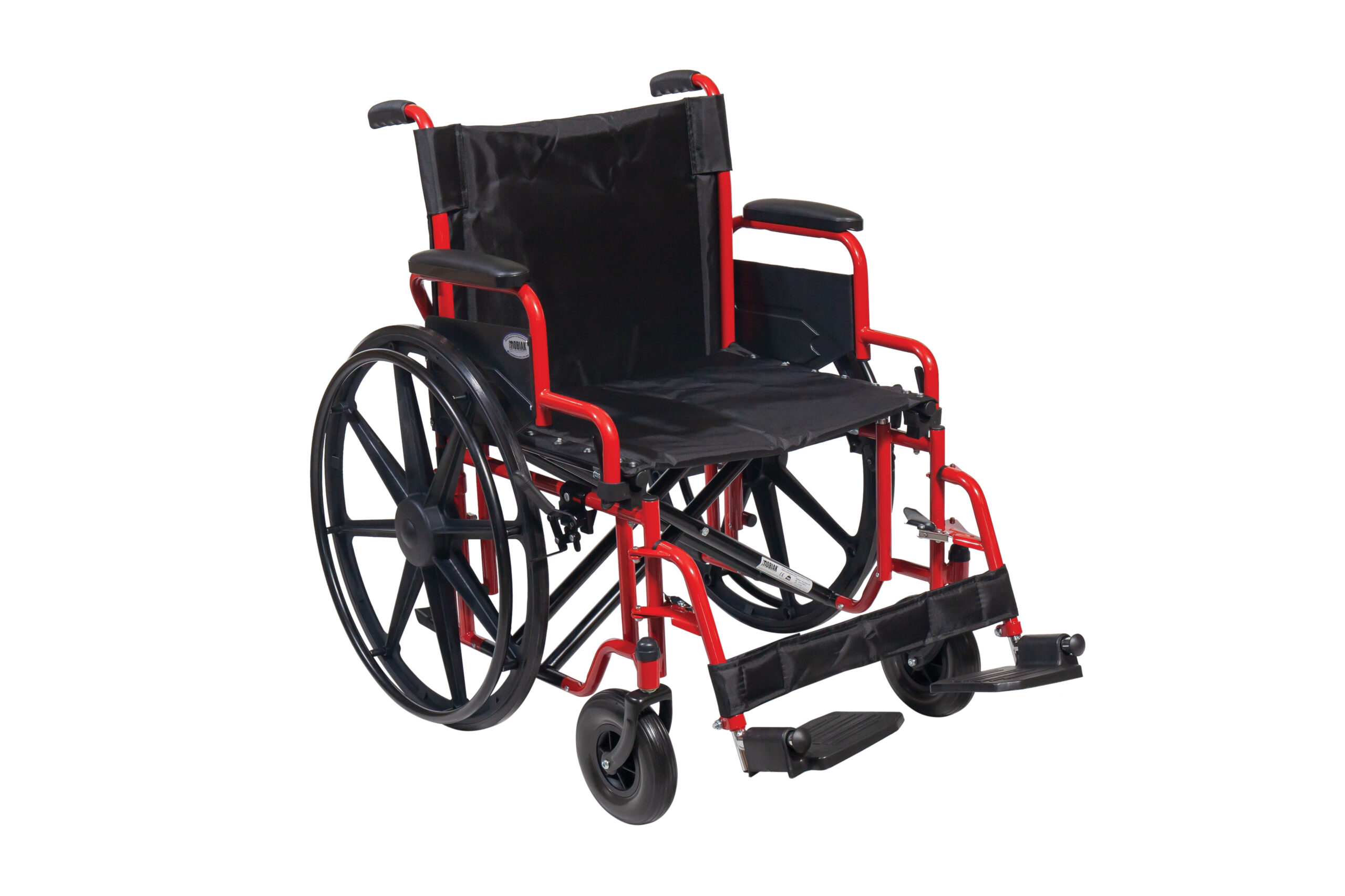 MOBIAK Αναπηρικό Αμαξίδιο βαρέος τύπου 24'' 56 cm 0808527 Μαύρο-Κόκκινο MOBIAK Αναπηρικό Αμαξίδιο βαρέος τύπου 24'' 56 cm 0808527 Μαύρο-Κόκκινο