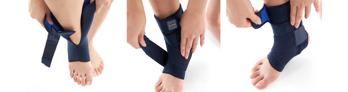 DR. MED Επιστραγαλίδα με δέστρες criss-cross από neopren DR-A011 DR. MED Επιστραγαλίδα με δέστρες criss-cross από neopren DR-A011