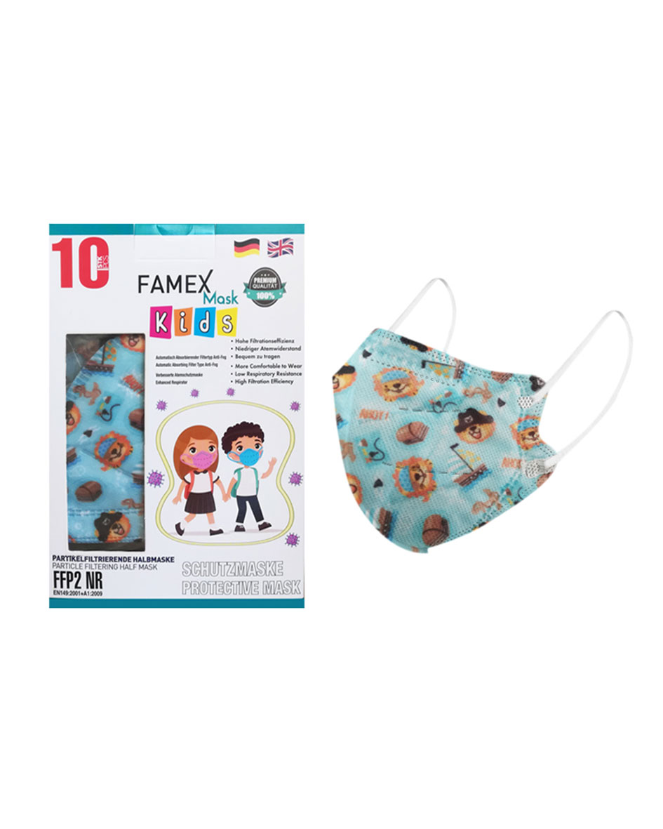 Famex Kids FFP2 Παιδική Μάσκα Προστασίας - Συσκευασία 1 τμχ Πειρατές 