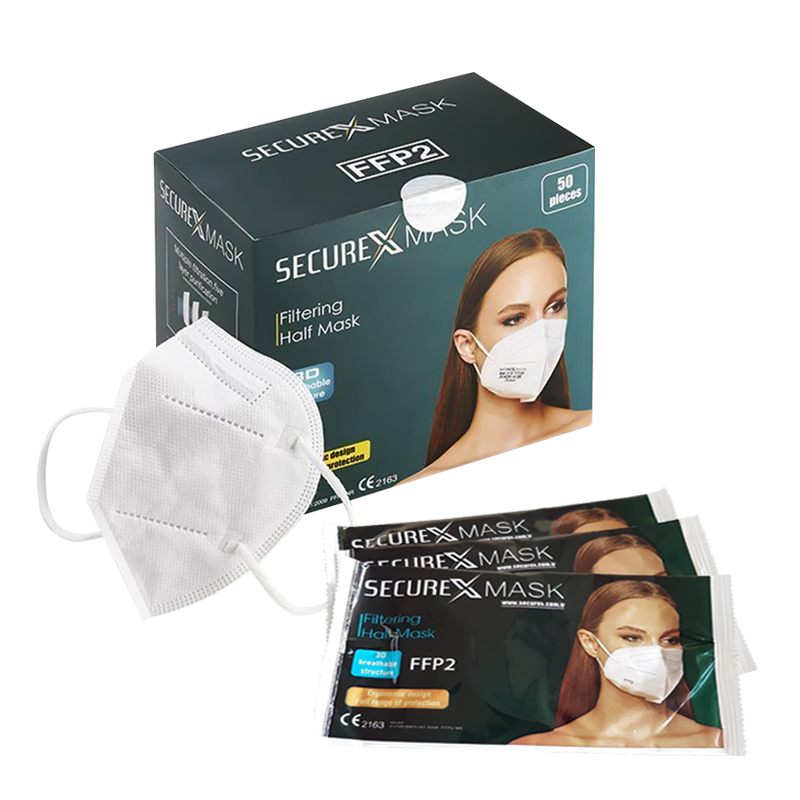 Famex Securex Mask FFP2 3ply Υψηλής Προστασίας Λευκή - 50 τμχ