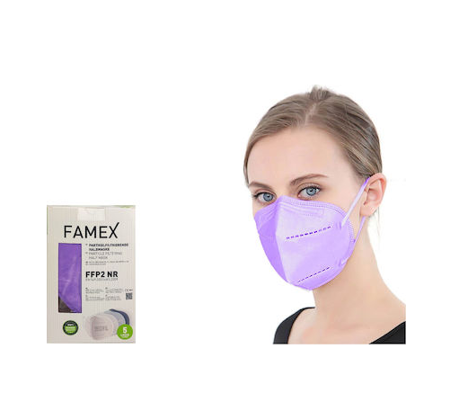 Famex FFP2 NR Μάσκα Προστασίας 1 τμχ Μωβ Famex FFP2 NR Μάσκα Προστασίας 1 τμχ Μωβ