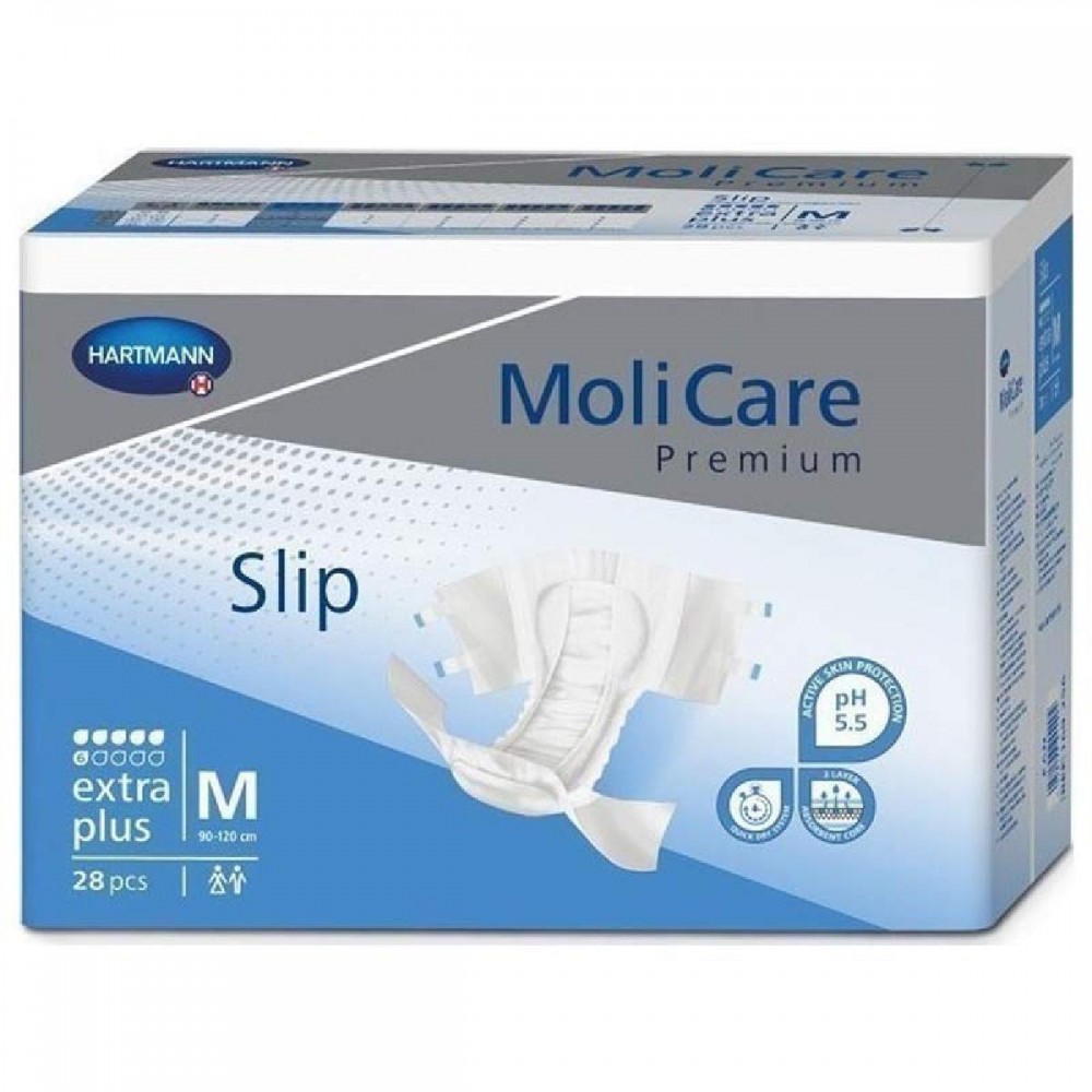 Hartmann Molicare Premium Slip Extra Plus Πάνα Ακράτειας Ημέρας Medium 80-120 cm 1696483 30 τεμάχια