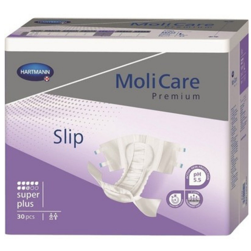 Hartmann Molicare Premium Slip Super Plus Medium Πάνα Ακράτειας Νύχτας 80-120 cm 1696503 30 τεμάχια