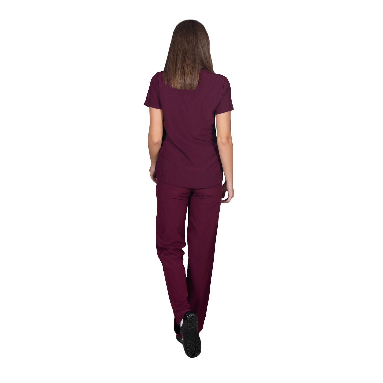 Ιατρική Στολή Γυναικεία Μπλούζα - Παντελόνι (Σετ) Stretch Μπορντώ