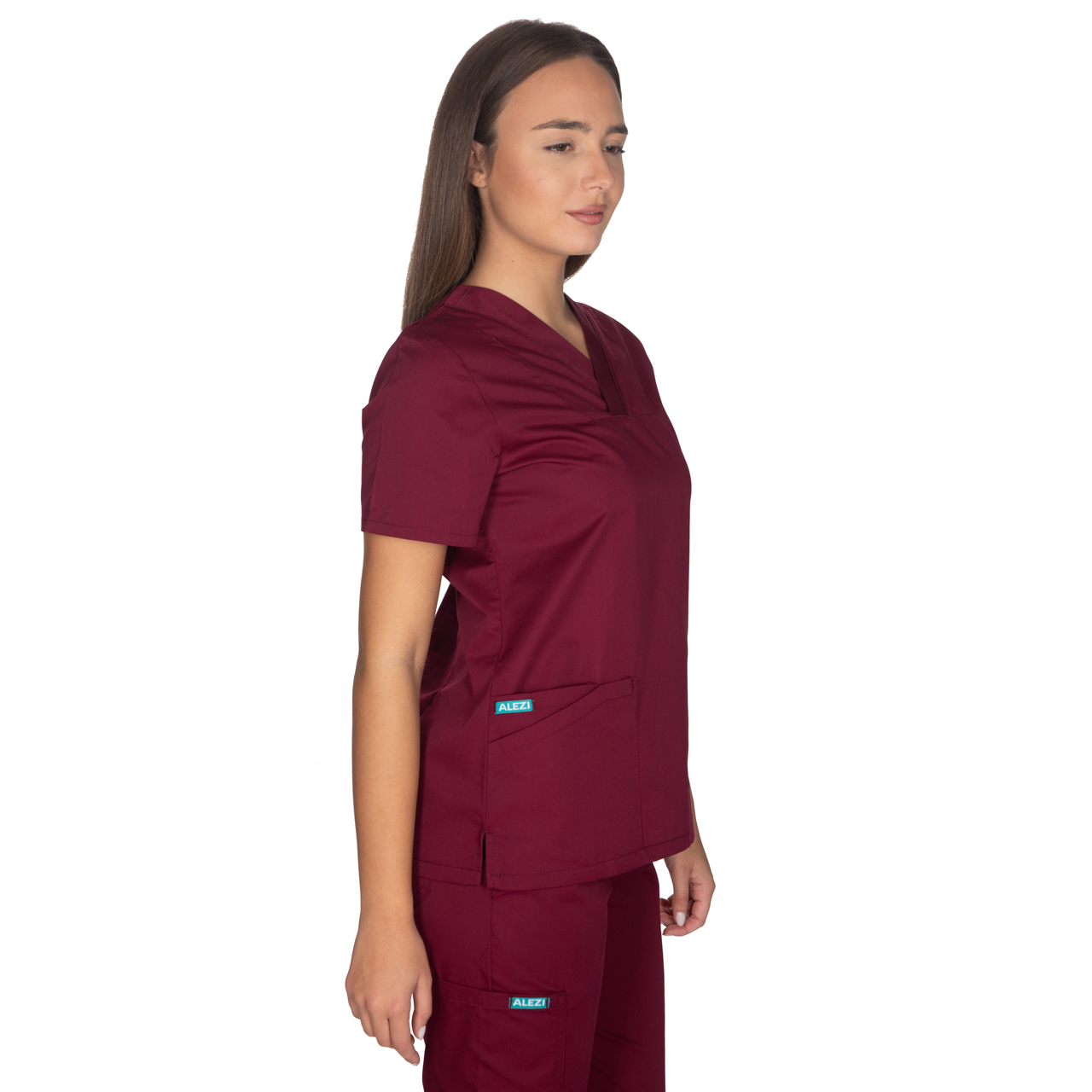 Ιατρική Στολή Γυναικεία Μπλούζα - Παντελόνι (Σετ) Μπορντώ
