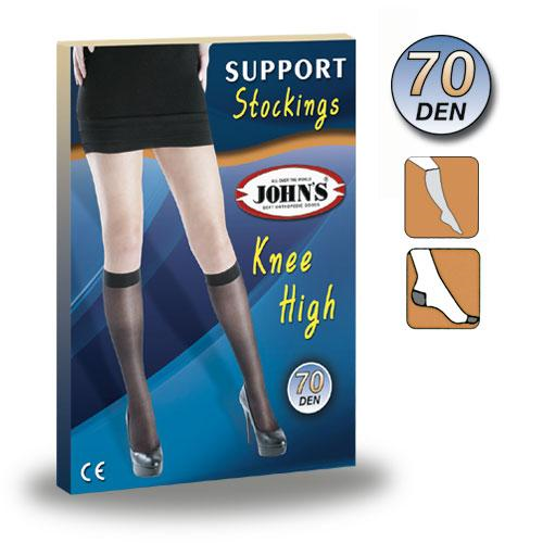 Κάλτσες φλεβίτιδος κάτω γόνατος 70 den (15 - 18 mmHg) John's 214575 Μαύρο