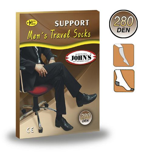 Ανδρικές Κάλτσες κάτω γόνατος Travel socks 280 den (17-20 mmHg) John's 2144127 Μαύρο Ανδρικές Κάλτσες κάτω γόνατος Travel socks 280 den (17-20 mmHg) John's 2144127 Μαύρο