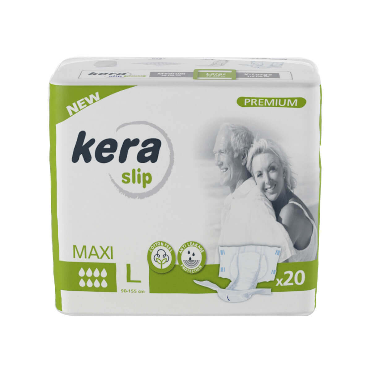 Kera Slip Premium Maxi Πάνα Ακράτειας Νύχτας Large 20 τεμάχια Kera Slip Premium Maxi Πάνα Ακράτειας Νύχτας Large 20 τεμάχια