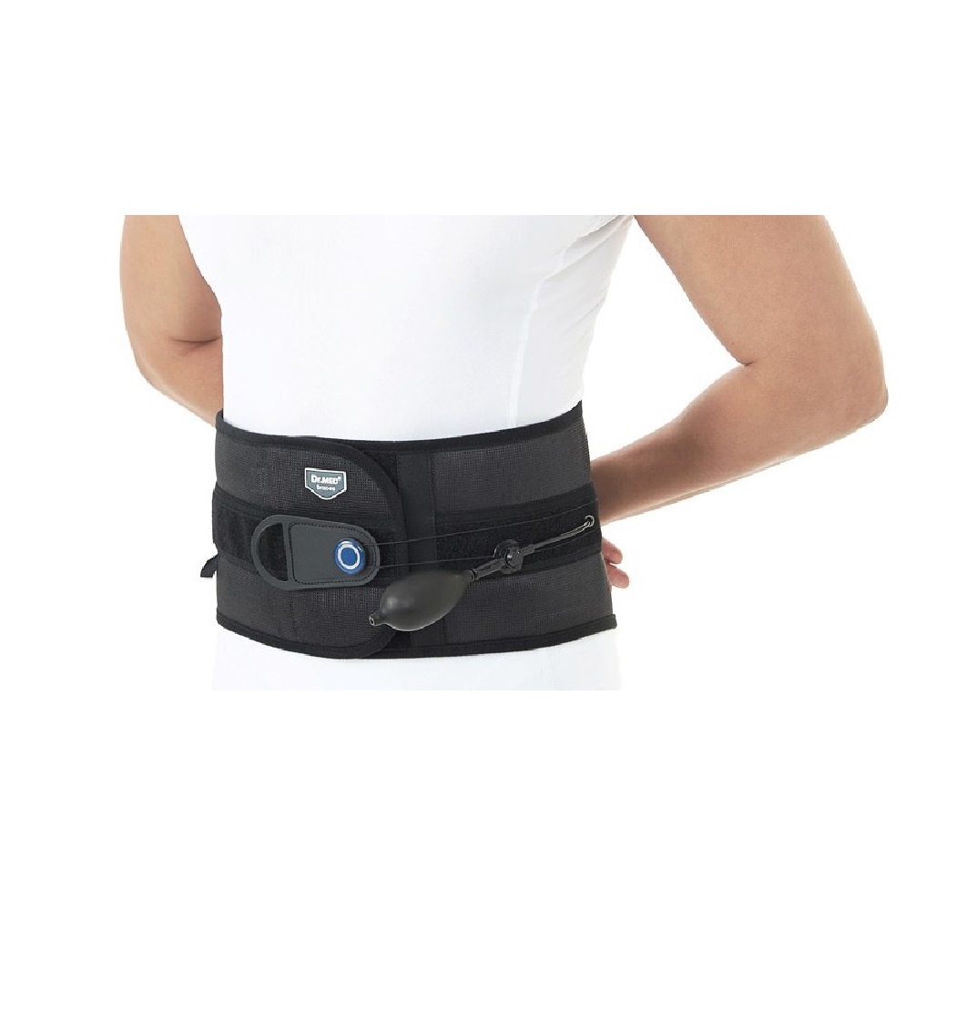 Medical Brace Ζώνη οσφύος με κορδόνια και φουσκωτό σύστημα συμπίεσης DR-B061 μαύρο