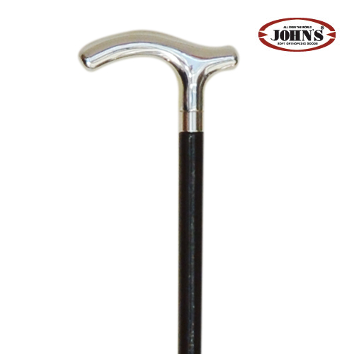 Μπαστούνι Ξύλινο με Μεταλλική Ταφ Λαβή 15281 Μαύρο JOHN'S