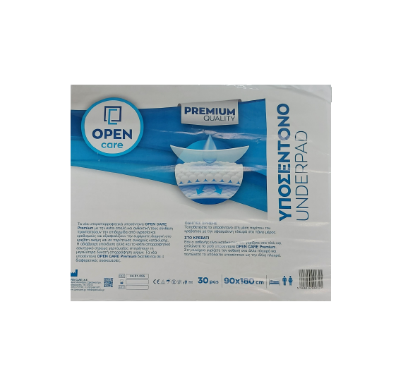 OPEN CARE Υποσέντονα 90X180 cm - Συσκευασία 30 Τεμαχίων OPEN CARE Υποσέντονα 90X180 cm - Συσκευασία 30 Τεμαχίων
