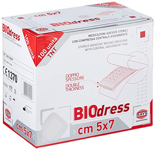 Rays Biodress Αποστειρωμένο αυτοκόλλητο επίθεμα πληγών Non Woven 257-15-001 5x7cm - 100 τεμάχια