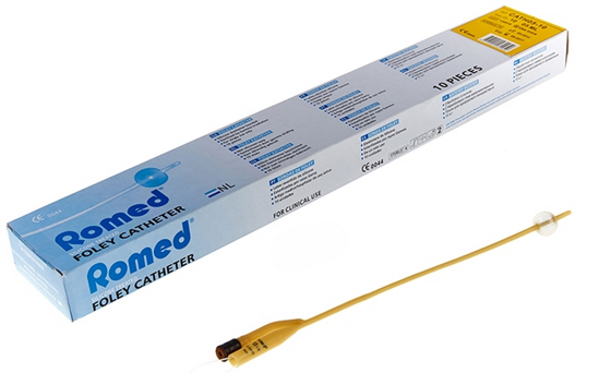 Romed Καθετήρας Folley latex με επικάλυψη σιλικόνης 2 way 16ch/10ml (1 τεμάχιο) Romed Καθετήρας Folley latex με επικάλυψη σιλικόνης 2 way 16ch/10ml (1 τεμάχιο)