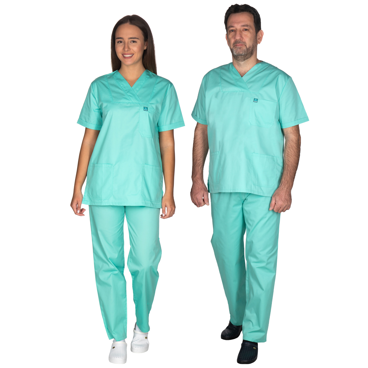Ιατρική Στολή Μπλούζα - Παντελόνι (Σετ) Unisex  Βεραμάν 