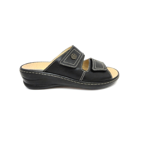 SAFE STEP Γυναικεία Δερμάτινη Παντόφλα 4918 Μαύρο SAFE STEP Γυναικεία Δερμάτινη Παντόφλα 4918 Μαύρο