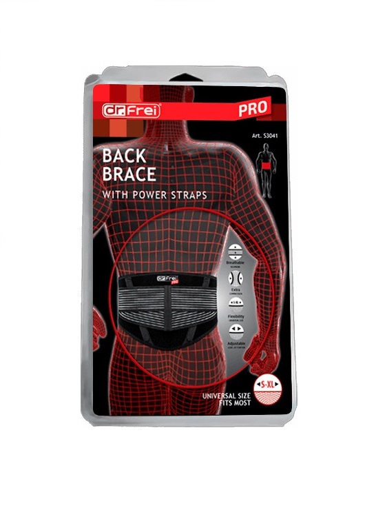 Dr Frei Pro Ζώνη οσφύος με ισχυρές μπανέλες S 3041 one size Μαύρο